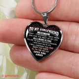 To My Girlfriend Luxury Necklace: Romantic Birthday Gifts For Girlfriend - 'I Will Cherish You And Keep You Safe All The Time And Yes! Love You Always.' - 612gs