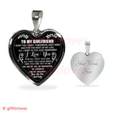 To My Girlfriend Luxury Necklace: Best Gift For Girlfriend On First Date - 'You Are My Life My Inspiration, My Strength, And My Soulmate. You Are One And Only.' - 608gs