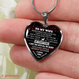 To My Wife Luxury Necklace: Giftforloves Wife Necklace - 'Never Forget That I Love You. ... I Love You With All My Heart, Love Every Single Moment We Share. I Love You Always And Forever' - 599ws