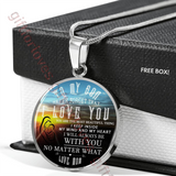 To my son necklace, birthday gift for son from mom, mother and daughter necklace - never forget that I love you . . . 483SMS