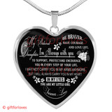 To My Daughter Luxury Necklace: Birthday Gift For Daughter, Amazing Necklace For Daughter, Unique Necklace 474DAS
