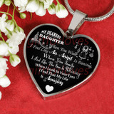 To My Daughter Luxury Necklace:  Best Gift For Daughter, Birthday Gift For Daughter, Amazing Necklace For Daughter 332DAS