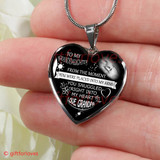 To My Granddaughter Luxury Necklace: Grandchildren And Grandparents Necklace, Birthday Gifts For Granddaughter ' Love, Grandpa'330gdas
