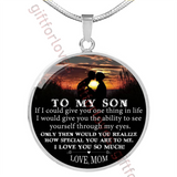 To my son necklace, best birthday gift for son, mother and son necklace, amazing gift for son from mom 468sms