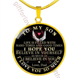 To my son necklace, best birthday gift for son, father and son necklace, amazing gift for son from dad 465sdg