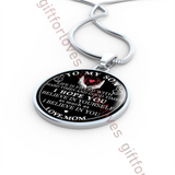 To my son, special gift for son, best birthday gift for son from mom, mother and son necklace, amazing son gift 358sms