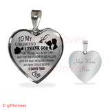 To My Girlfriend Luxury Necklace:  Best Gift For Girlfriend Romantic Necklace, Birthday Gifts For Girlfriend  346GFSo