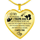 To My Girlfriend Luxury Necklace:  Best Gift For Girlfriend Romantic Necklace, Birthday Gifts For Girlfriend  346GFSo