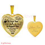 To My Daughter Luxury Necklace: Best Gift For Daughter, Daughter Necklace From Dad, Father And Daughter Necklace 319DASO