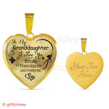 To My Granddaughter Luxury Necklace: Grandchildren And Grandparents Necklace, Birthday Gifts For Granddaughter ' I Love You Today Tomorrow And Forever'290gdaso