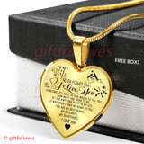 To My Wife Luxury Necklace: Husband And Wife Necklace, Birthday Gifts For Wife, Best Gifts For Wife 'Never Forget That I Love You'235wso
