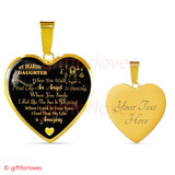 To My Daughter Luxury Necklace:  Best Gift For Daughter, Birthday Gift For Daughter, Amazing Necklace For Daughter 332DAG