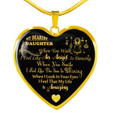 To My Daughter Luxury Necklace:  Best Gift For Daughter, Birthday Gift For Daughter, Amazing Necklace For Daughter 332DAG