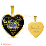To My Daughter Luxury Necklace:  Best Gift For Daughter, Daughter Necklace From Dad, Father And Daughter Necklace 316DAG To My Daughter Luxury Necklace:  Best Gift For Daughter, Daughter Necklace From Dad, Father And Daughter Necklace 316DAG