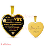 To My Wife Luxury Necklace - Pendant Romantic Chain - Best Gift For Her 249WG