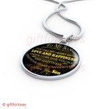 To My Son Luxury Necklace: Idea Gift For Him, Best Gift For Son, Birthday Gift For Teen Son, "You Fill My Heart With Love And Happiness I Hope I Can Give You All The Happiness That Your Heart Can Contain I Love You,Son" 386SG