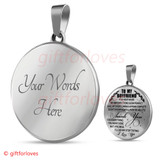 To My Boyfriend Luxury Necklace: Necklace For Boyfriend, "You Have Made My Imperfections Seem Perfect & All My Shortcomings Appear Complete."554BO
