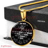 To My Wife Luxury Necklace: Husband And Wife Necklace, Birthday Gifts For Wife, Birthday Gifts For Her, Necklace For Wife Gifts 546WS