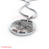 To My Son Luxury Necklace: Idea Gift For Him, Best Gift For Son, Mom And Son Necklace "To My Heart You Are Always A Winner"514SO