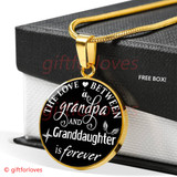 To My Granddaughter Luxury Necklace: Grandchildren And Grandparents Necklace, Birthday Gifts For Granddaughter, Amazing Granddaughter Necklace, "The Love A Between Grandpa And Granddaughter Is Forever"432GDAS