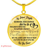 To My Beautiful Daughter Luxury Necklace:  Birthday Gift For Daughter, Amazing Necklace "Love You Forever"495DAO