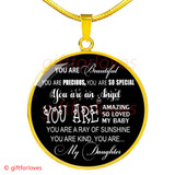 To My Beautiful Daughter Luxury Necklace:  Birthday Gift For Daughter, Amazing Necklace "You Are Precious, You Are So Special"484DAS