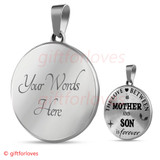 To My Son Luxury Necklace: Son And Mother Necklace "The Love A Between Son And Mother Is Forever"446SO