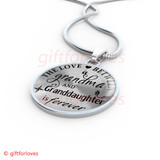 To My Granddaughter Luxury Necklace From Grandpa: Grandchildren And Grandparents Necklace, Birthday Gifts For Granddaughter, "The Love A Between Grandpa And Granddaughter Is Forever"434GDAO