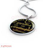 To My Granddaughter Luxury Necklace From Grandpa: Grandchildren And Grandparents Necklace, Birthday Gifts For Granddaughter, "The Love A Between Grandpa And Granddaughter Is Forever"434GDAG