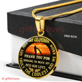Grandson And Grandfather Necklace, Idea Gift For Grandson From Grandpa421GSG