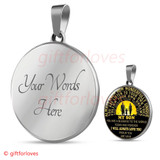 To My Son Luxury Necklace: Idea Gift For Him, Best Gift For Son, "I will always love you proud you are mine410SG