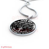 To My Son Luxury Necklace: Idea Gift For Him, Best Gift For Son, "we wish you a very bright and charming future and a lot of blessings in your life"407SS