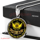 To My Son Luxury Necklace: Idea Gift For Him, Best Gift For Son, Birthday Gift For Teen, "Keep Faith In God And Be Blessed, I Love You More Than You Will Ever Know"406SG