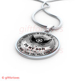 To My Son Luxury Necklace: Idea Gift For Him, Best Gift For Son, Birthday Gift For Teen, "Keep Faith In God And Be Blessed, I Love You More Than You Will Ever Know"406SO