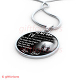 To My Son Luxury Necklace: Idea Gift For Him, Best Gift For Son, Birthday Gift For Teen Son "I Will Love You Forever, I Will Like You For Always"404SS