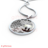 To My Son Luxury Necklace: Idea Gift For Him, Best Gift For Son, Birthday Gift For Teen Son "I Will Love You Forever, I Will Like You For Always"404SO