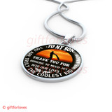To My Son Luxury Necklace: Idea Gift For Him, Best Gift For Son From Dad, Son And Dad Necklace 399SS