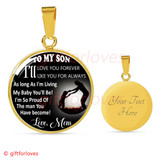To My Son Luxury Necklace: Idea Gift For Him, Best Gift For Son From Mom, Son And Mom Necklace "I Will Love You Forever, I Will Like You For Always"394SS