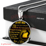 To My Son Luxury Necklace: Idea Gift For Him, Best Gift For Son From Mom, Son And Mom Necklace "I Will Love You Forever, I Will Like You For Always"393SG