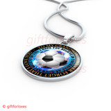 To My Grandson Luxury Necklace: Love Soccer "I Hope You Believe In Yourself As Much As I Believe On You"314GSG