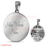 To My Son Luxury Necklace: Idea Birthday Gift For Son, "You Are Strength, You Are My Life, You Are My Everything"334SO