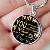 To My Son Luxury Necklace: Idea Birthday Gift For Son, "You Are Strength, You Are My Life, You Are My Everything"334SG