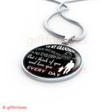 To My Grandson Luxury Necklace: Idea Gift For Grandson On Birthday, "I May Not See You Every Day Or Talk To You Every Day, But I Think Of You And Love You Every Day"320GSS