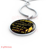 To My Grandson Luxury Necklace: Idea Gift For Grandson On Birthday, "I May Not See You Every Day Or Talk To You Every Day, But I Think Of You And Love You Every Day"320GSG