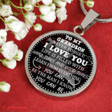 To My Grandson Luxury Necklace: Idea Gift For Grandson On Birthday " Never Forget That I Love You"