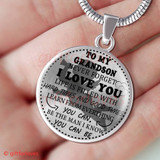 To My Grandson Luxury Necklace: Idea Gift For Grandson On Birthday " Never Forget That I Love You"