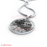 To My Grandson Luxury Necklace: Idea Gift For Grandson On Birthday " Never Forget That I Love You"