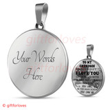 To My Grandson Luxury Necklace: Idea Gift For Grandson On Birthday " Never Forget That I Love You"