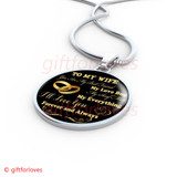 To My Wife Luxury Necklace: Husband And Wife Necklace, Birthday Gifts For Wife, Birthday Gifts For Her, Necklace For Wife Gifts 217WG