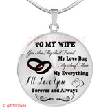 To My Wife Luxury Necklace: Husband And Wife Necklace, Birthday Gifts For Wife, Birthday Gifts For Her, Necklace For Wife Gifts 217WO